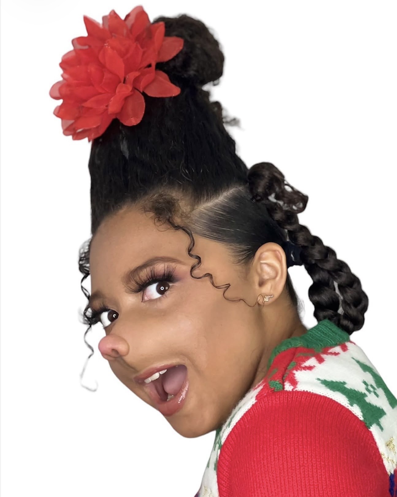 Who Nose prosthetic applied