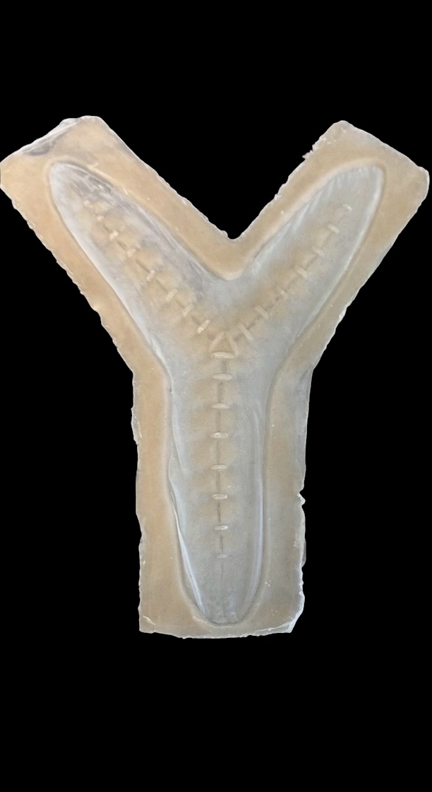 Y Incision with Stitches prosthetic, unpainted