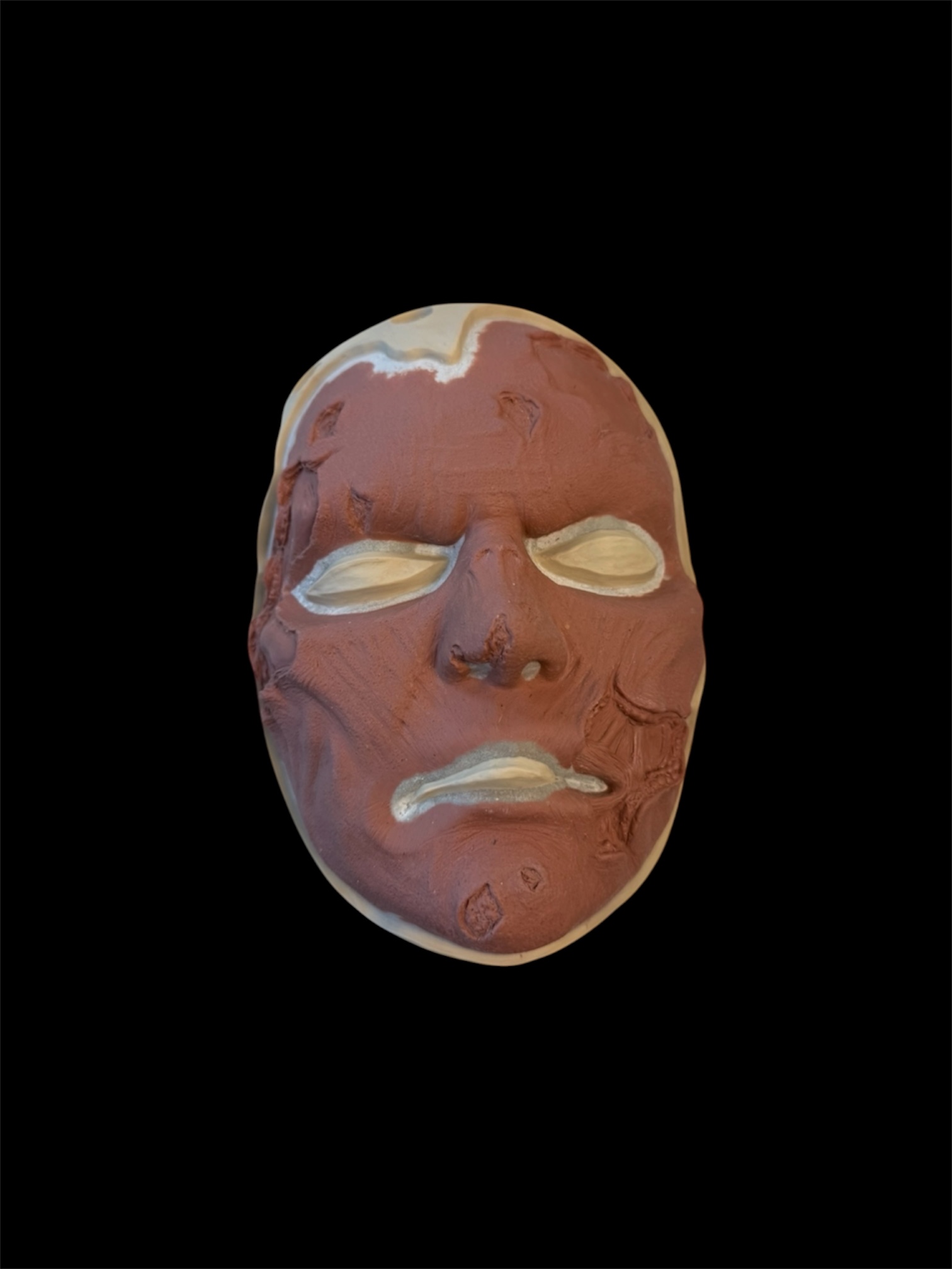 Zombie full-face prosthetic, unpainted